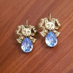 Gold Kirk's Folly Cat Earrings